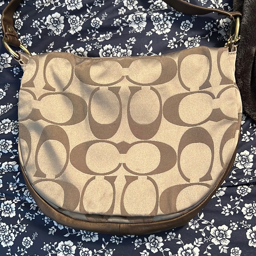 Tan Coach Shoulder Bag